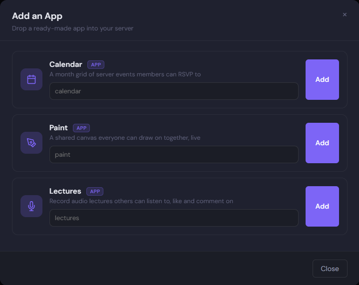 Rift Apps in a server